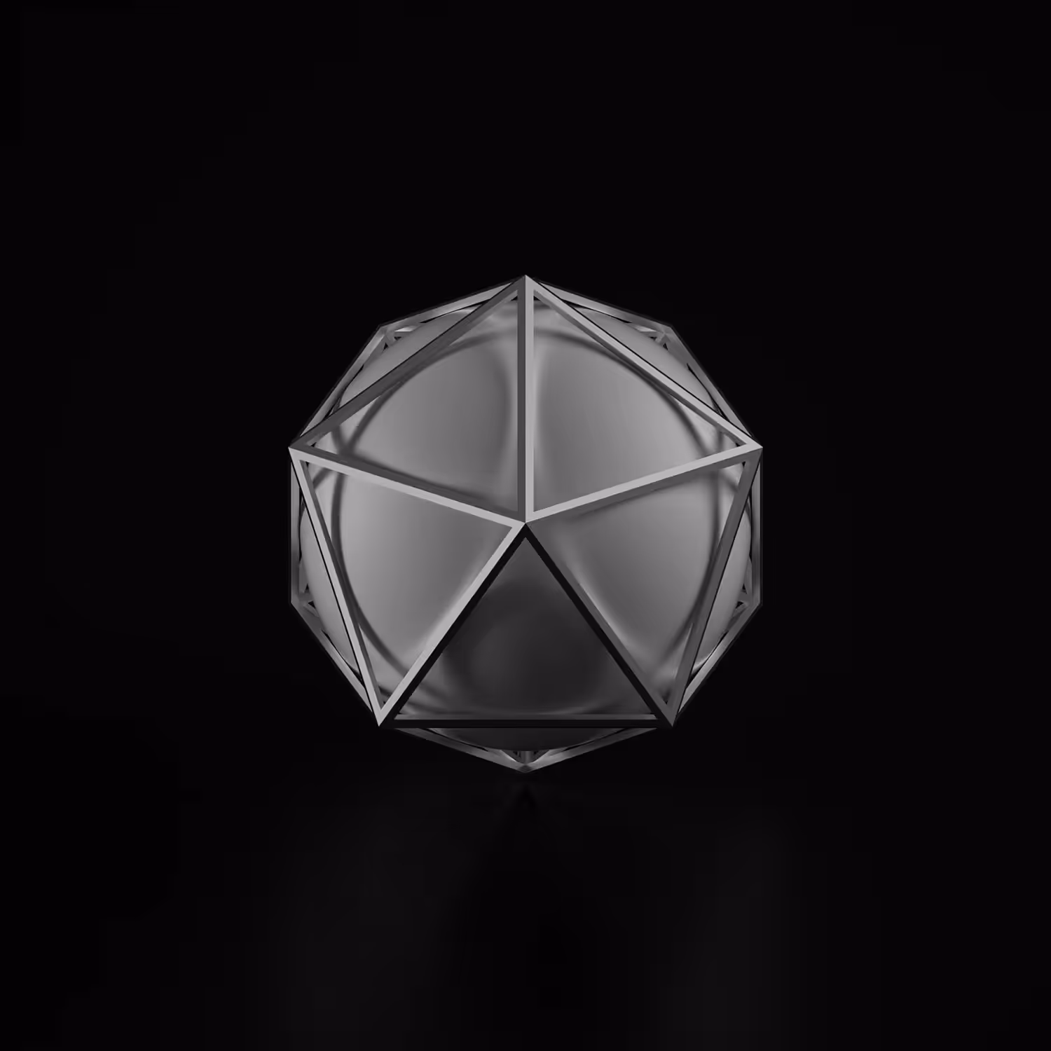 Sphere in an Open Icosahedron