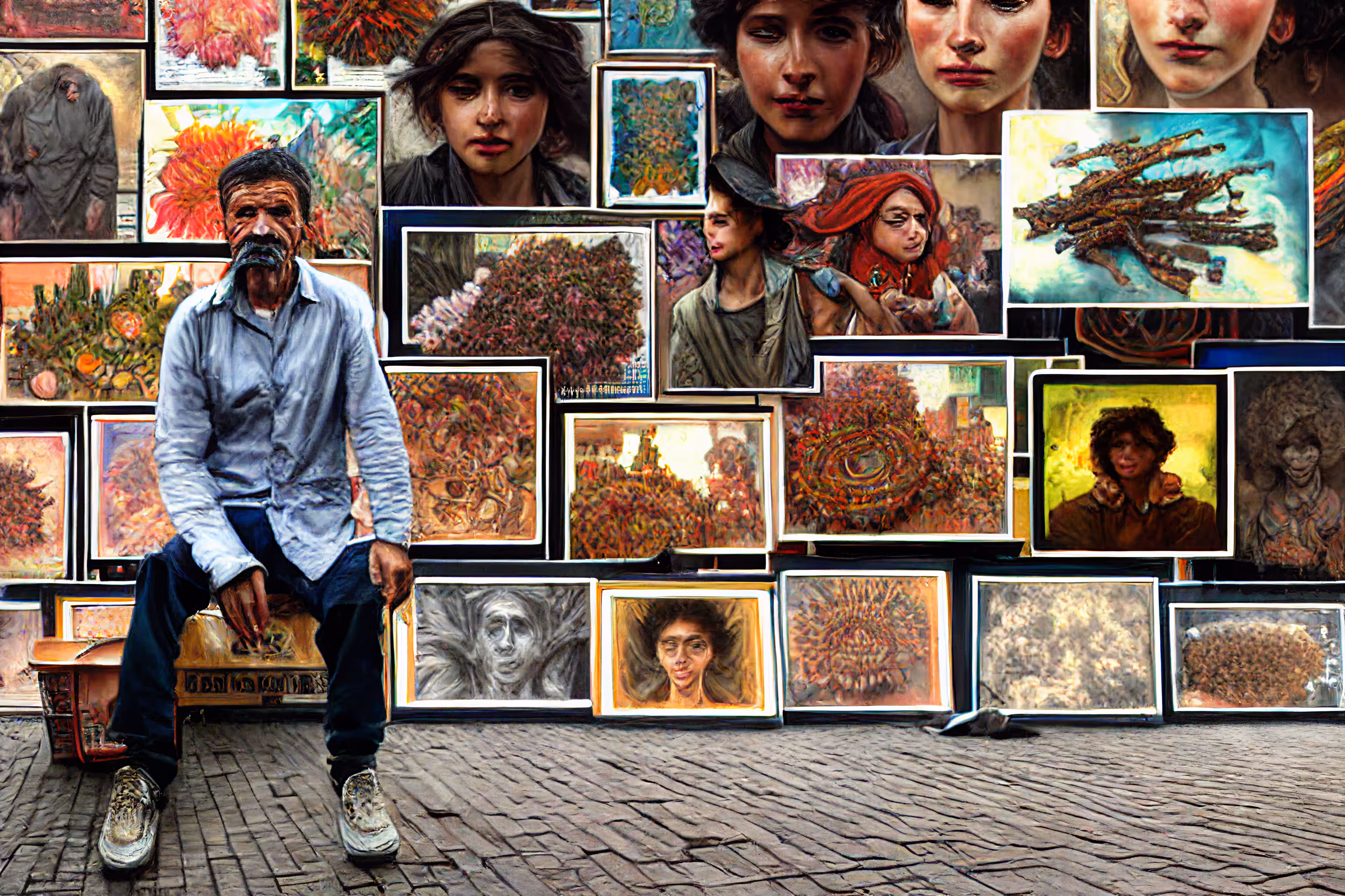 Armin the street art vendor