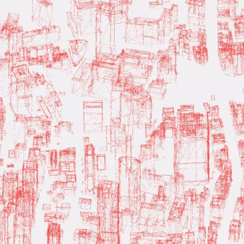 Algorithmic Drawing: Minato City Tokyo #52