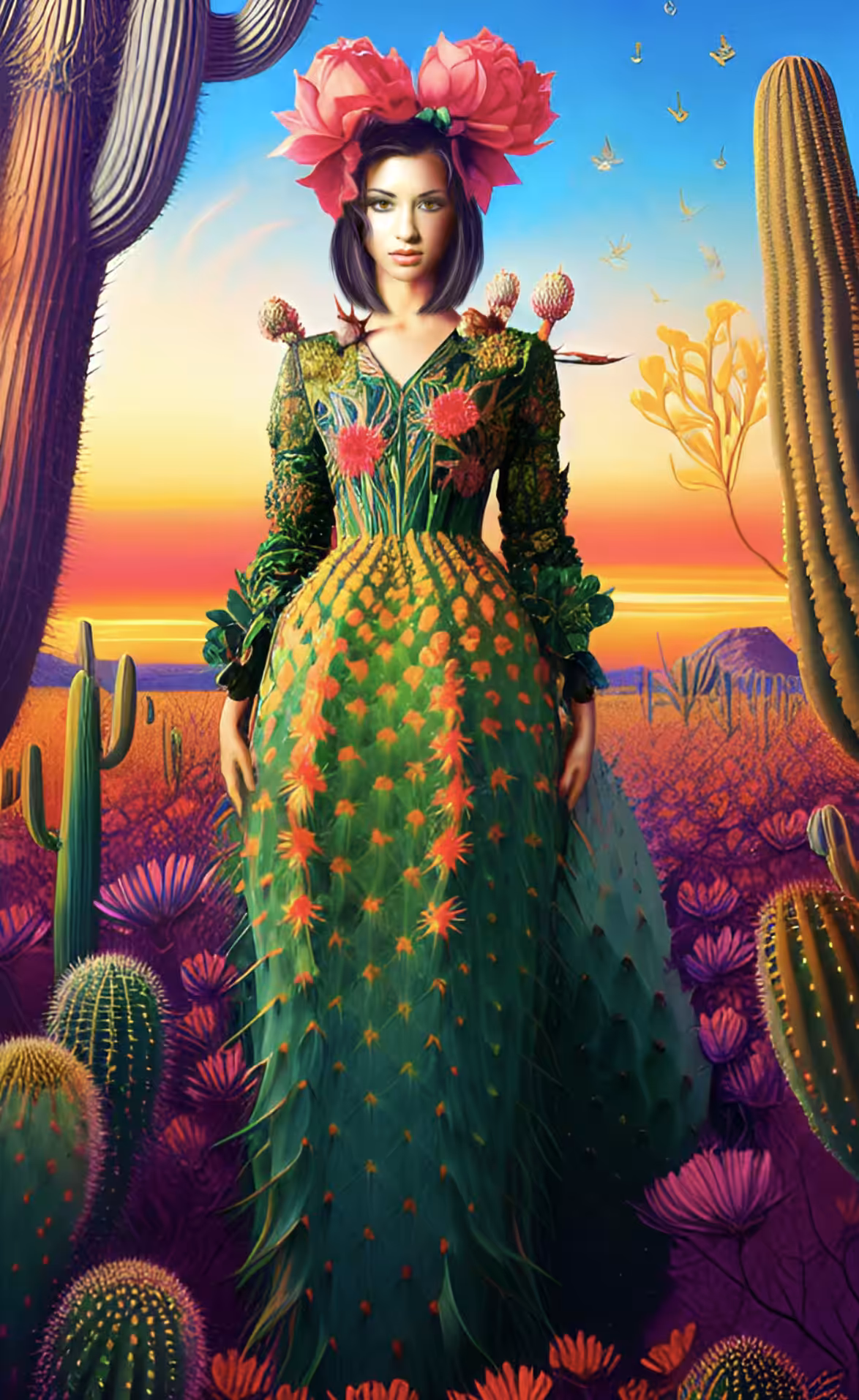 Spiny Succulent dress