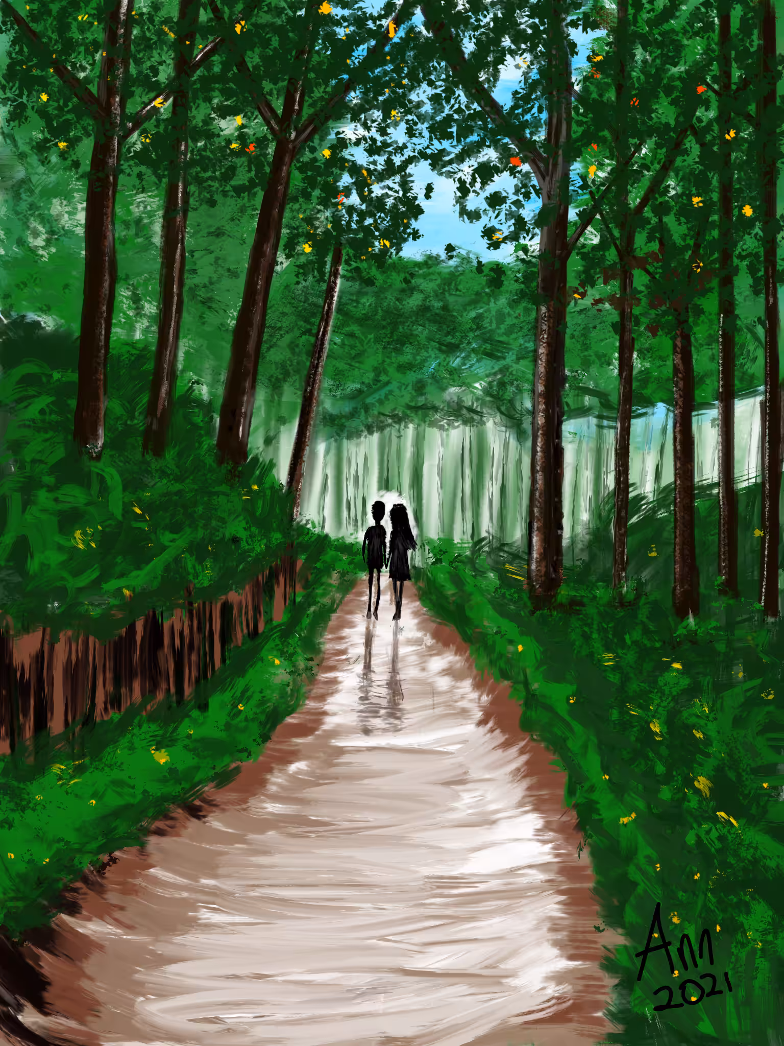 Marti Castany and Ann: A Walk in The Forest