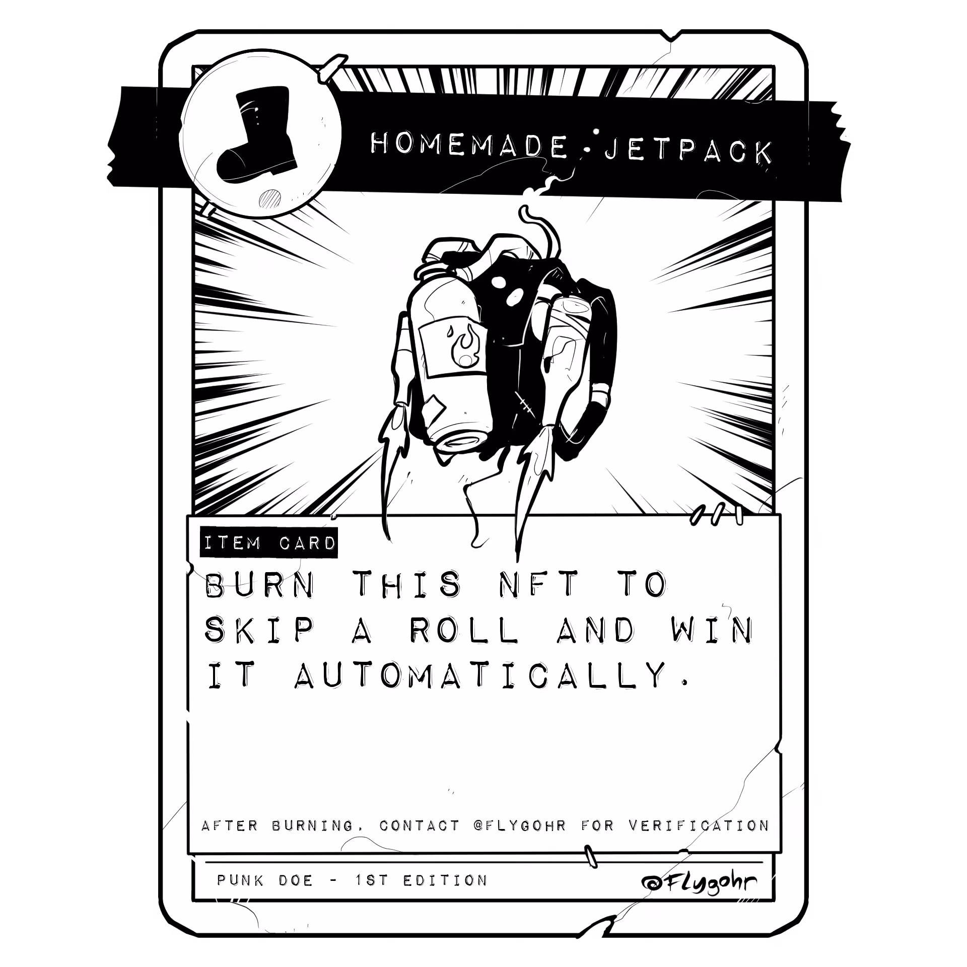 HOMEMADE JETPACK | Original Item Card | 1st ED.