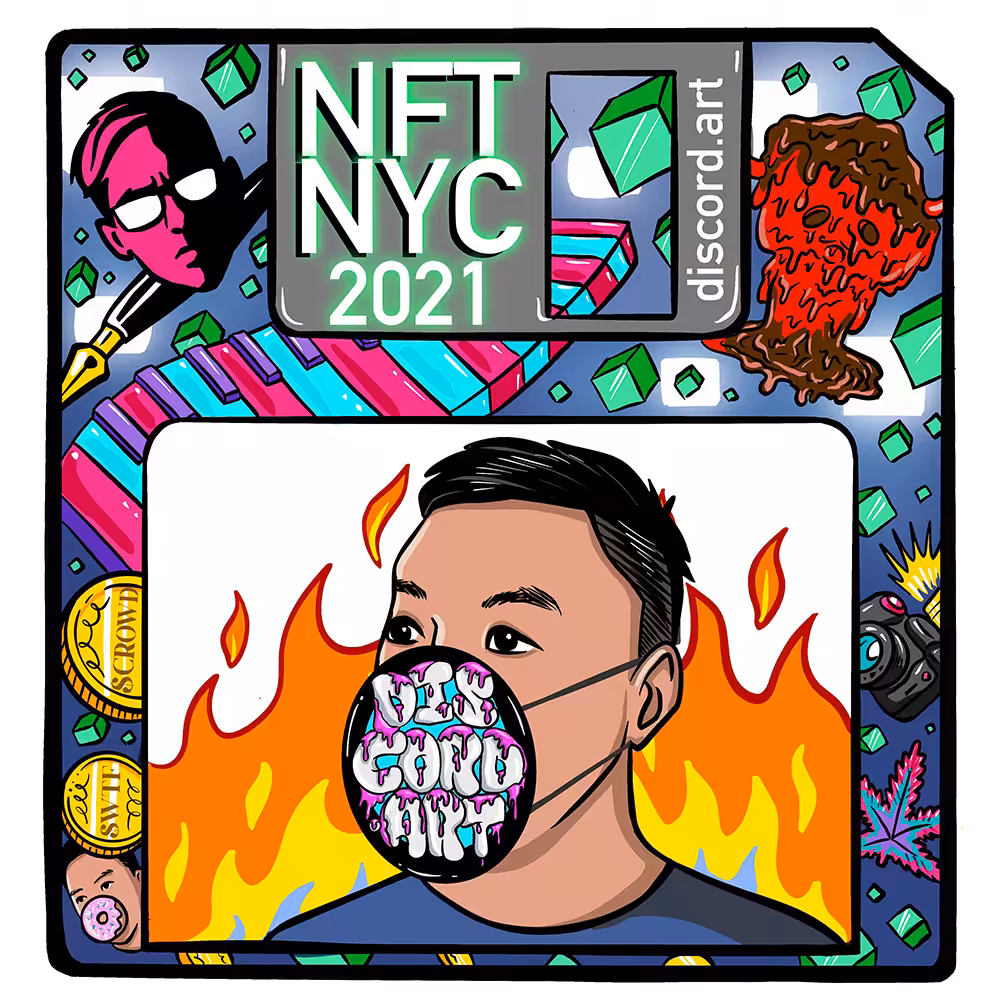 I met foodmasku at NFT NYC | discord.art NFT NYC POAP
