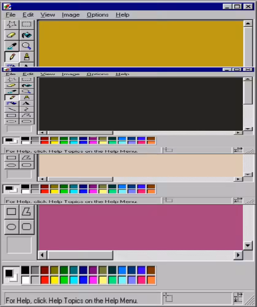 Pink, Cream, Black, Green