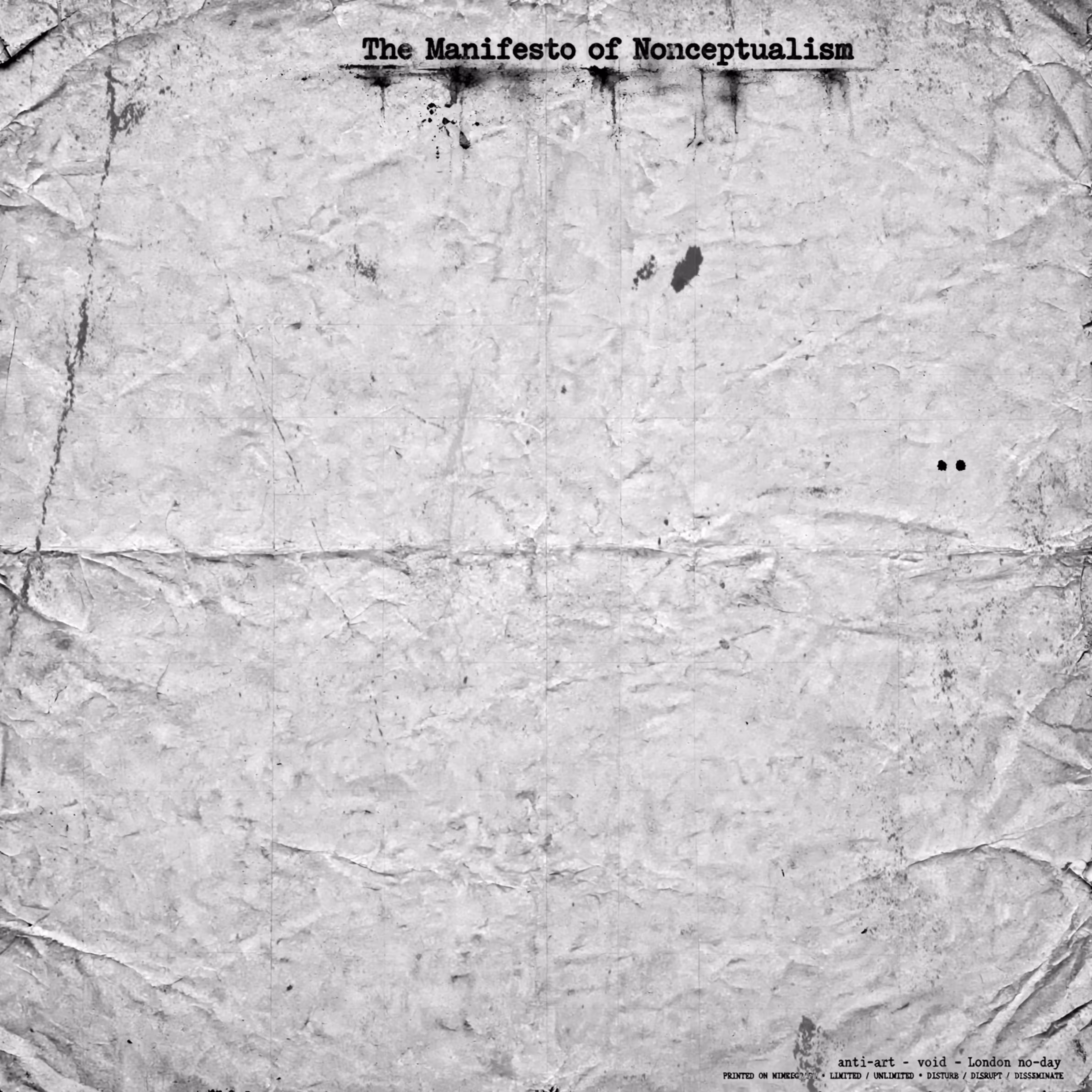Life Imitating AI: The Manifesto of Nonceptualism  - MIMEOGRAPH • NODAY (1967)