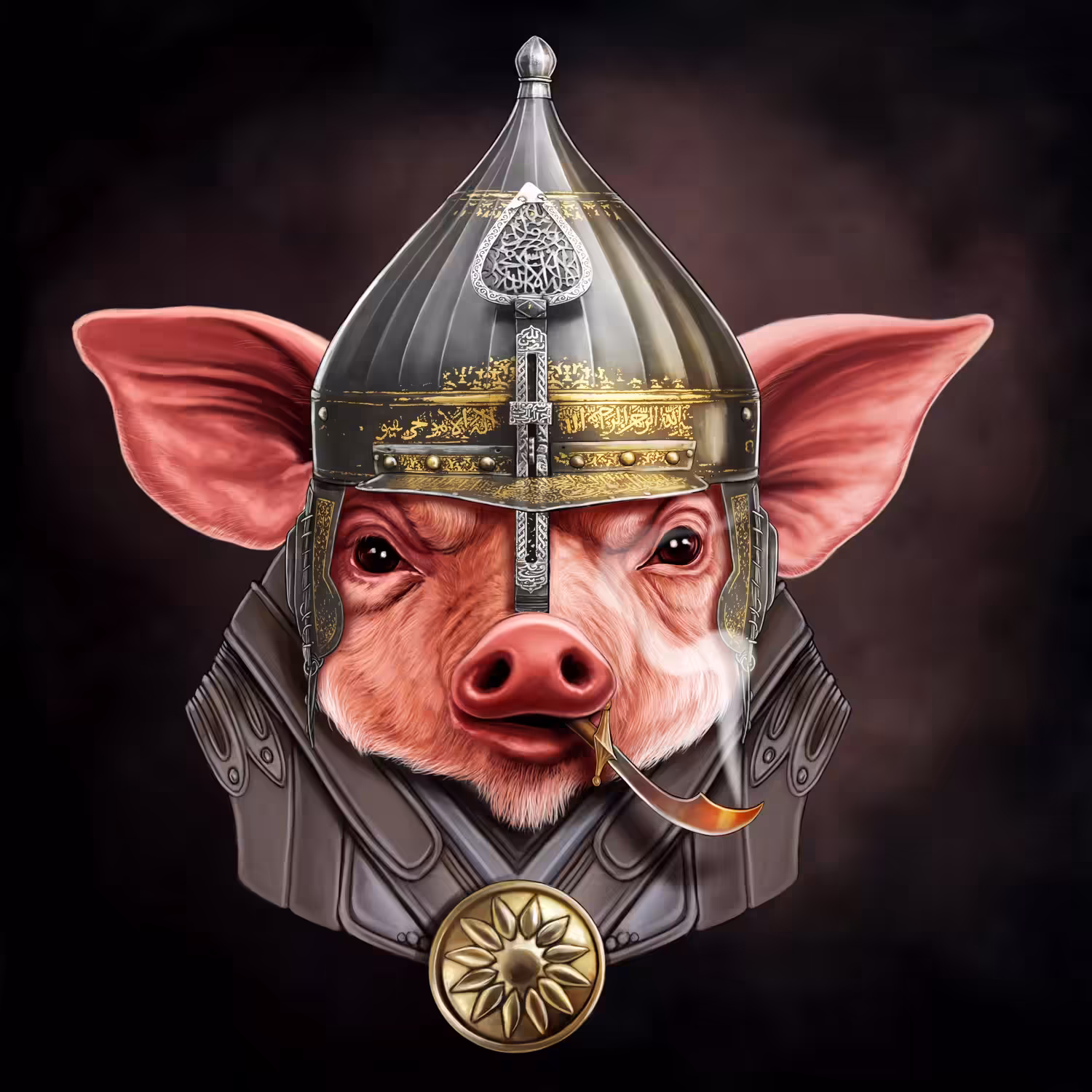 #064 Arab soldier pig