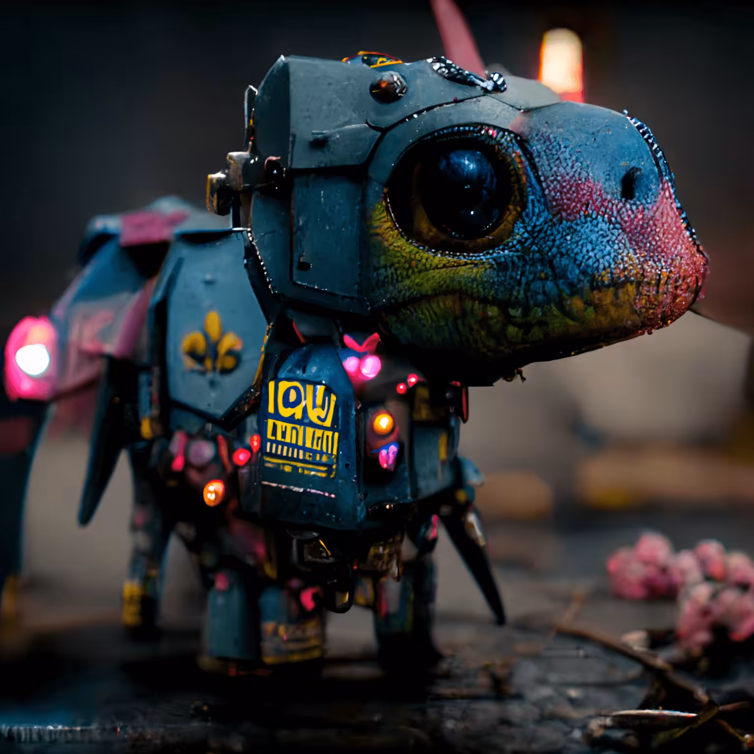 Cyberpunk journey: Dinosaur