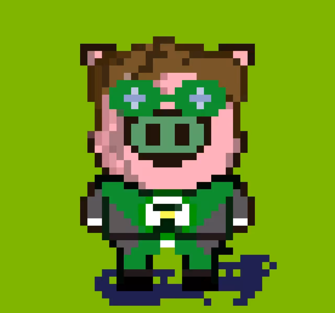 Mr Ham Pig Green#047
