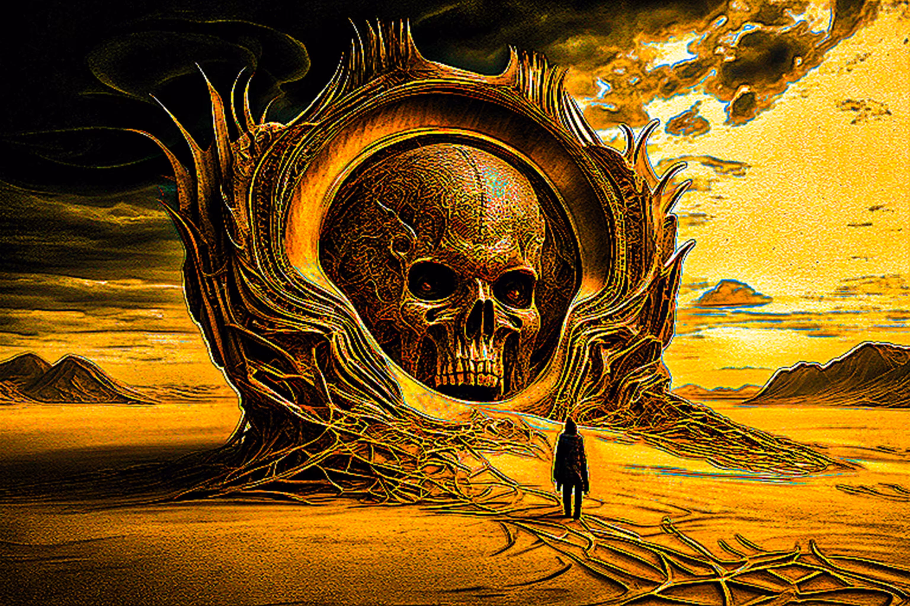 Photo Manipulation Art : Skull of the Desert King