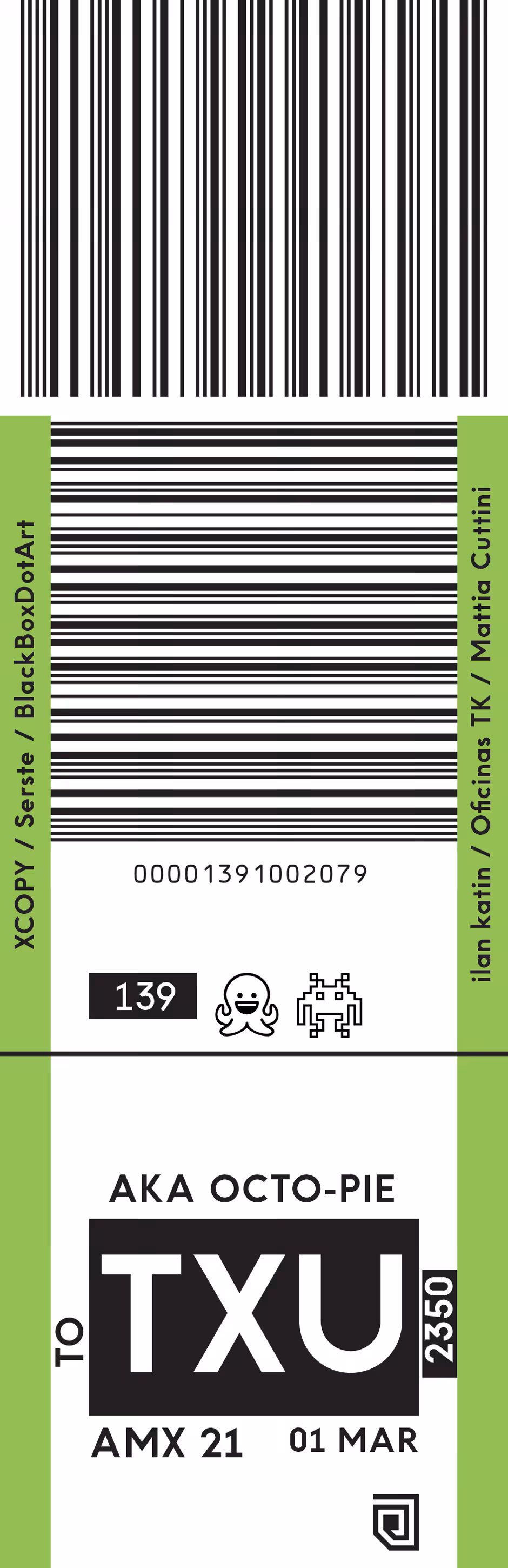 TXU Luggage Sticker