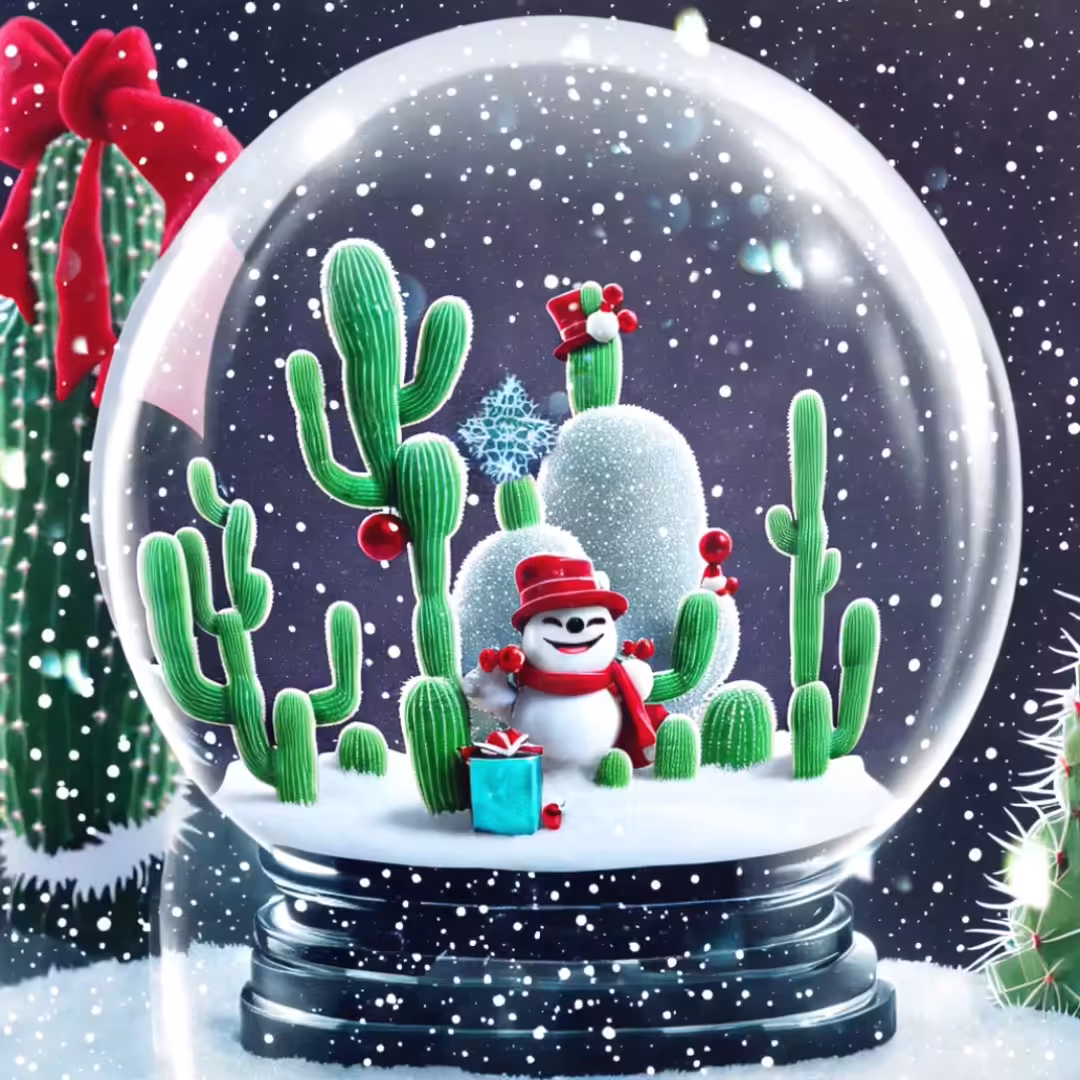 Magic winter crystal globe #002