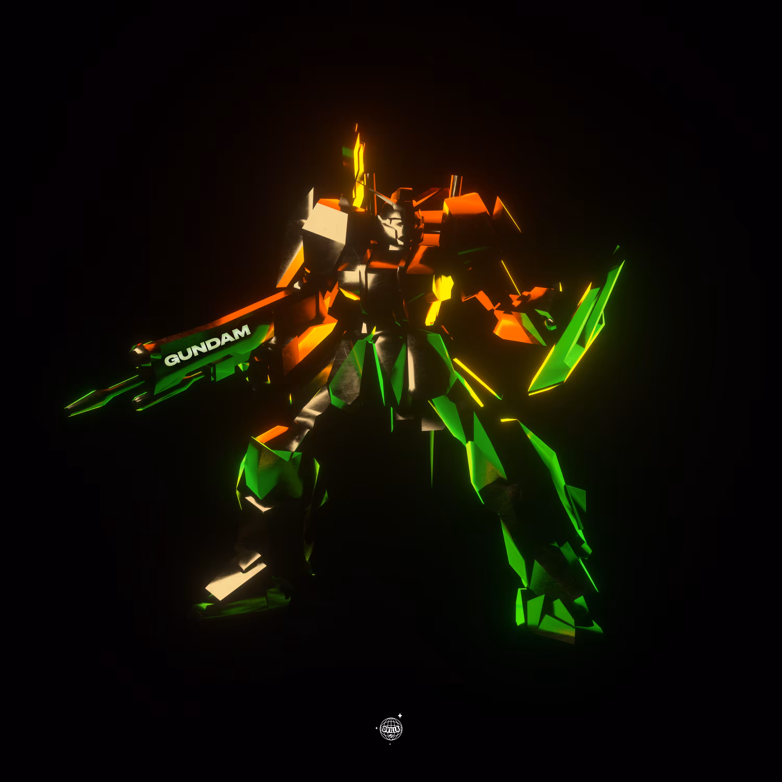 GUNDAM ON BLACK