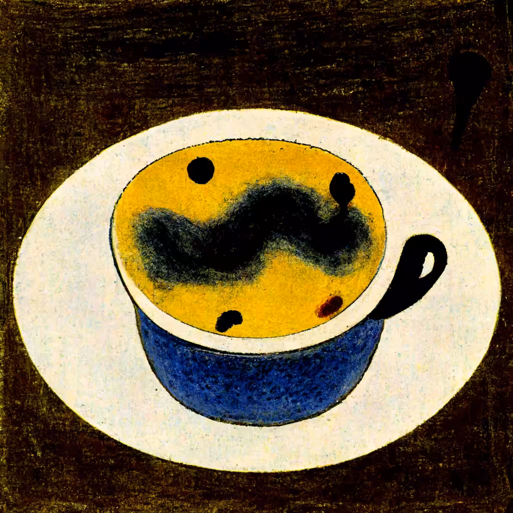 blue cup of tea on a white saucer