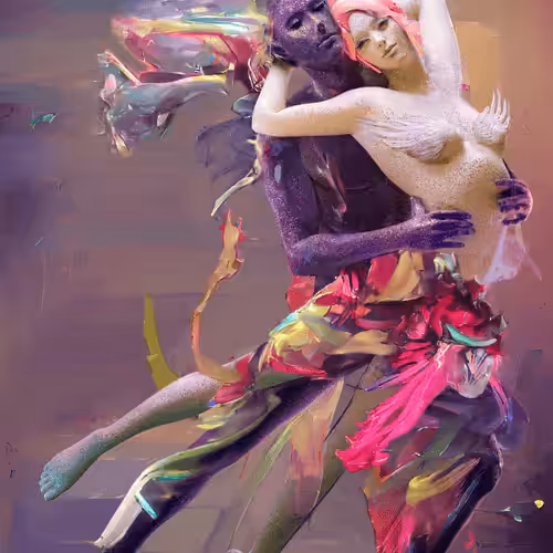 Digital Embrace of the Eternal Lovers