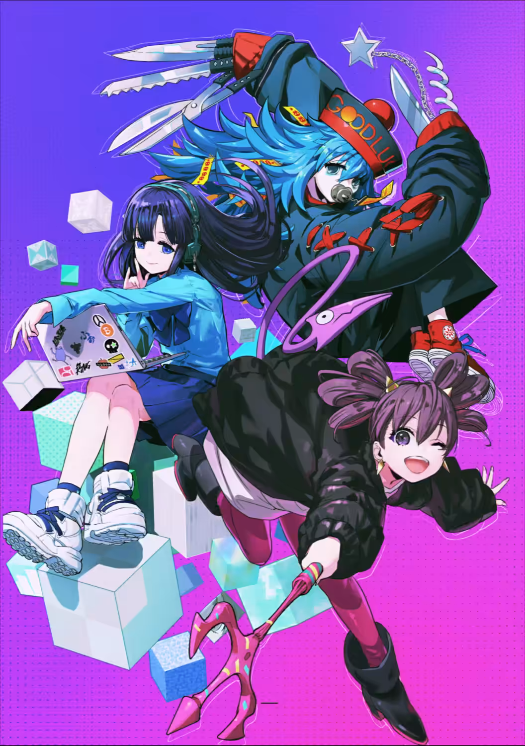 "TOKYO DARK GIRLS" poster art Graphic