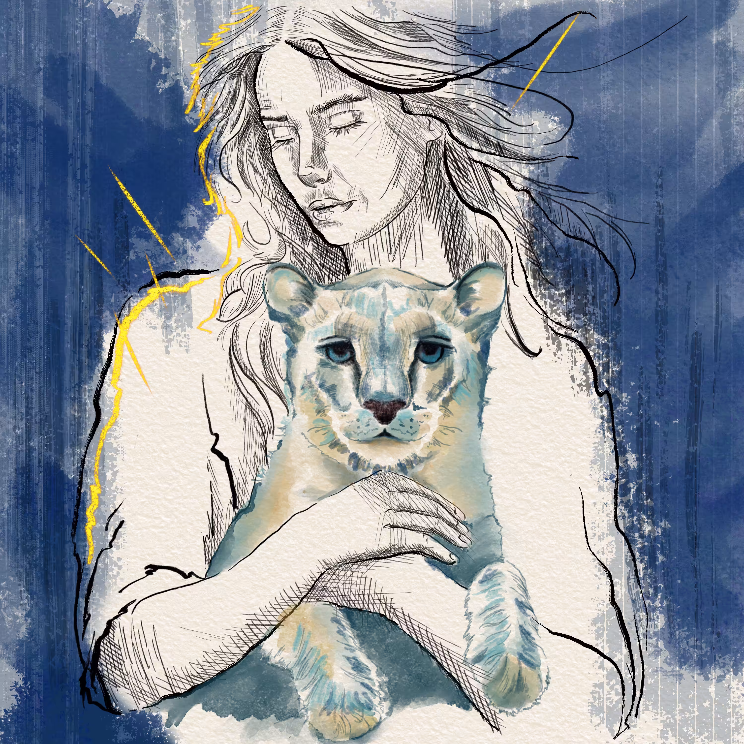 Embrace of the souls. Baby Puma