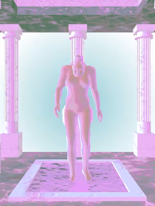 HeavenComputer: The Receding Luminescent Beige Woman #6344