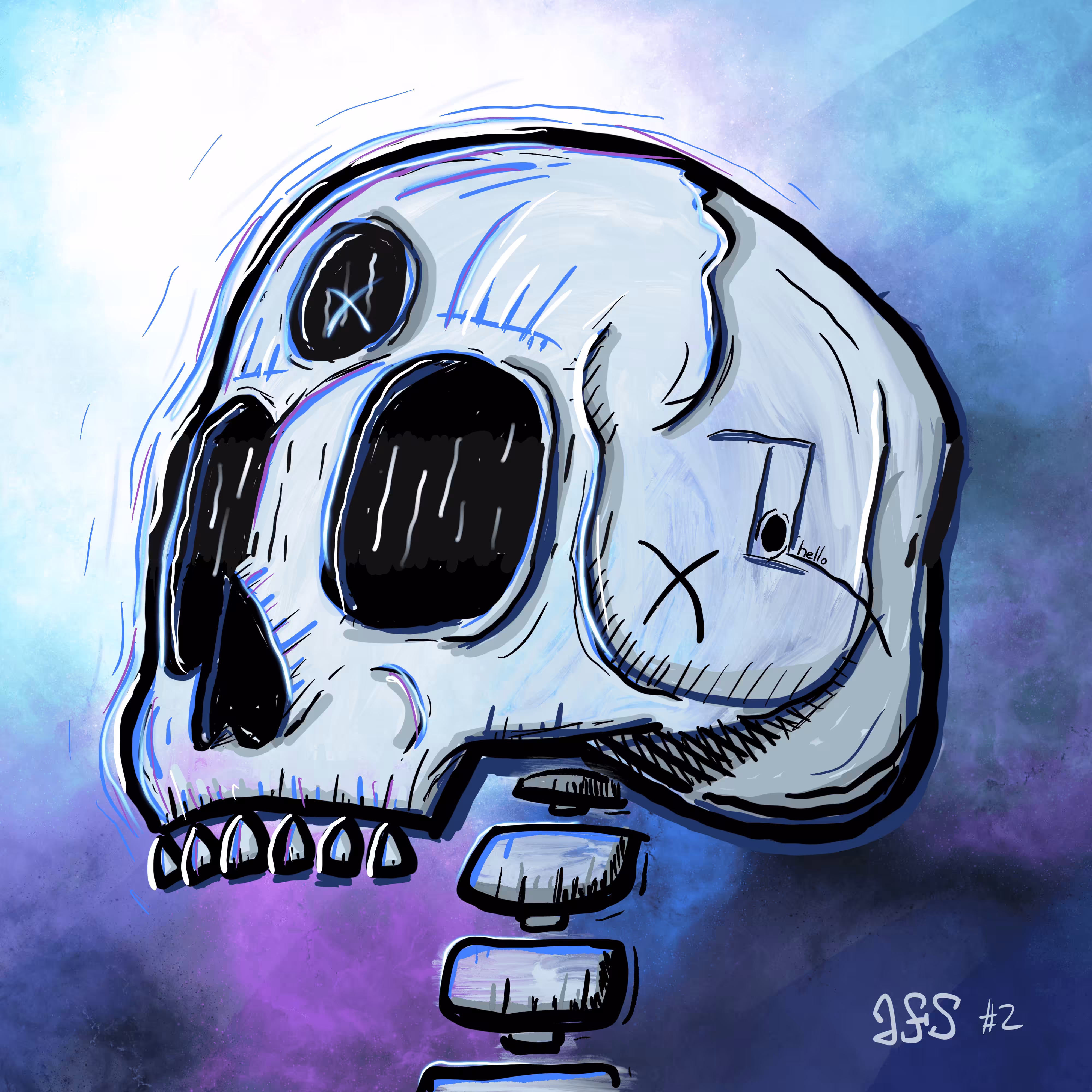 Almost Fancy Skull #2