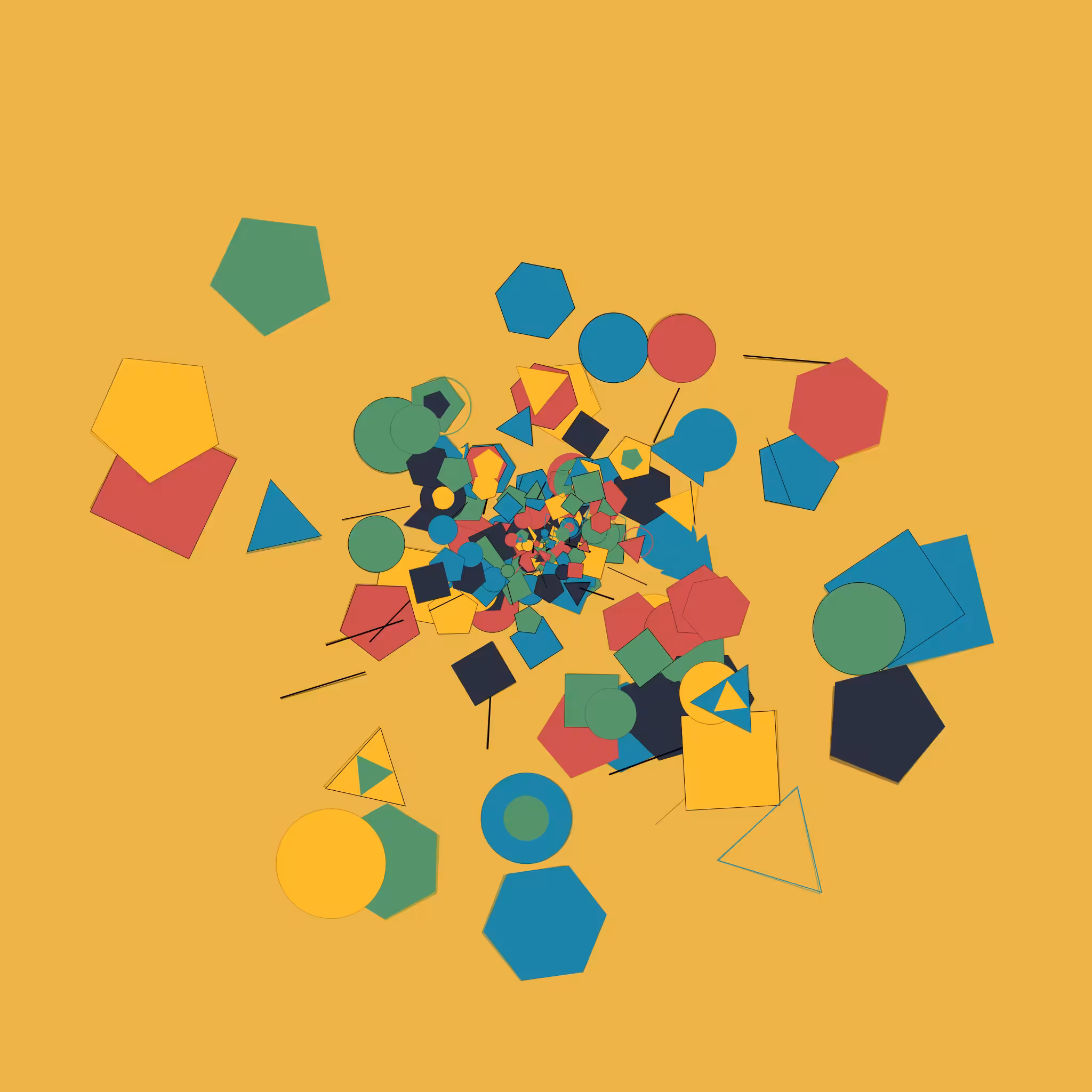 Chaotic Colored Shapes #3