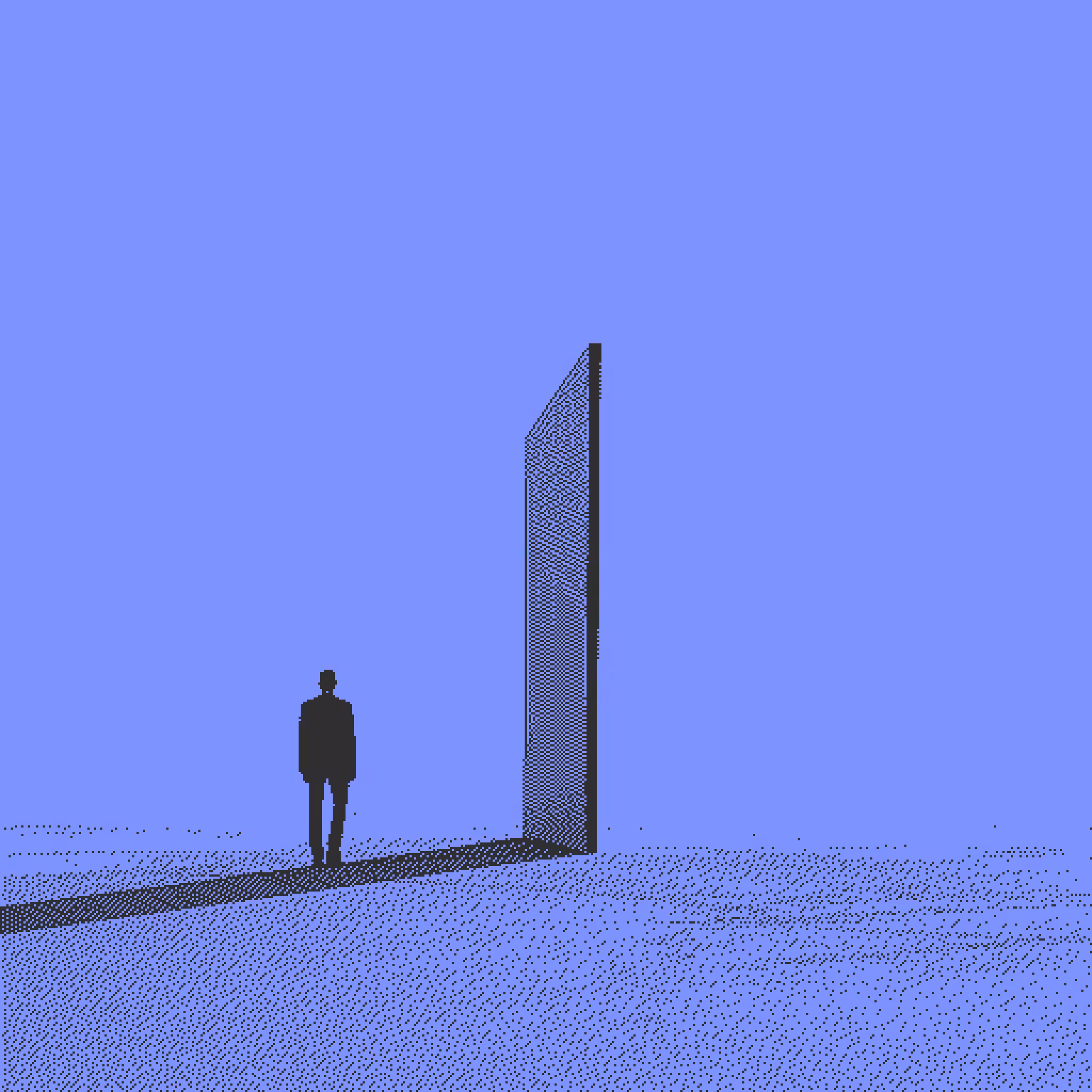 a distance overlooked