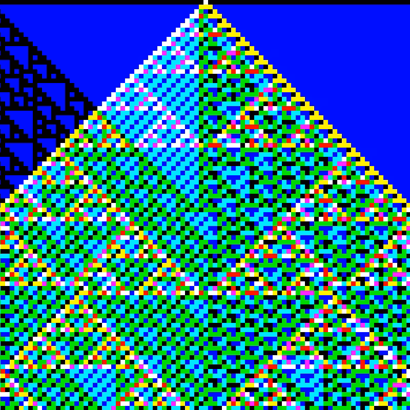 RGB Elementary Cellular Automaton #194