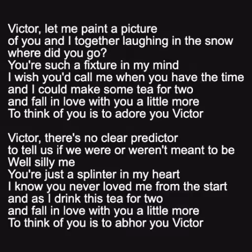 Victor, let me paint...