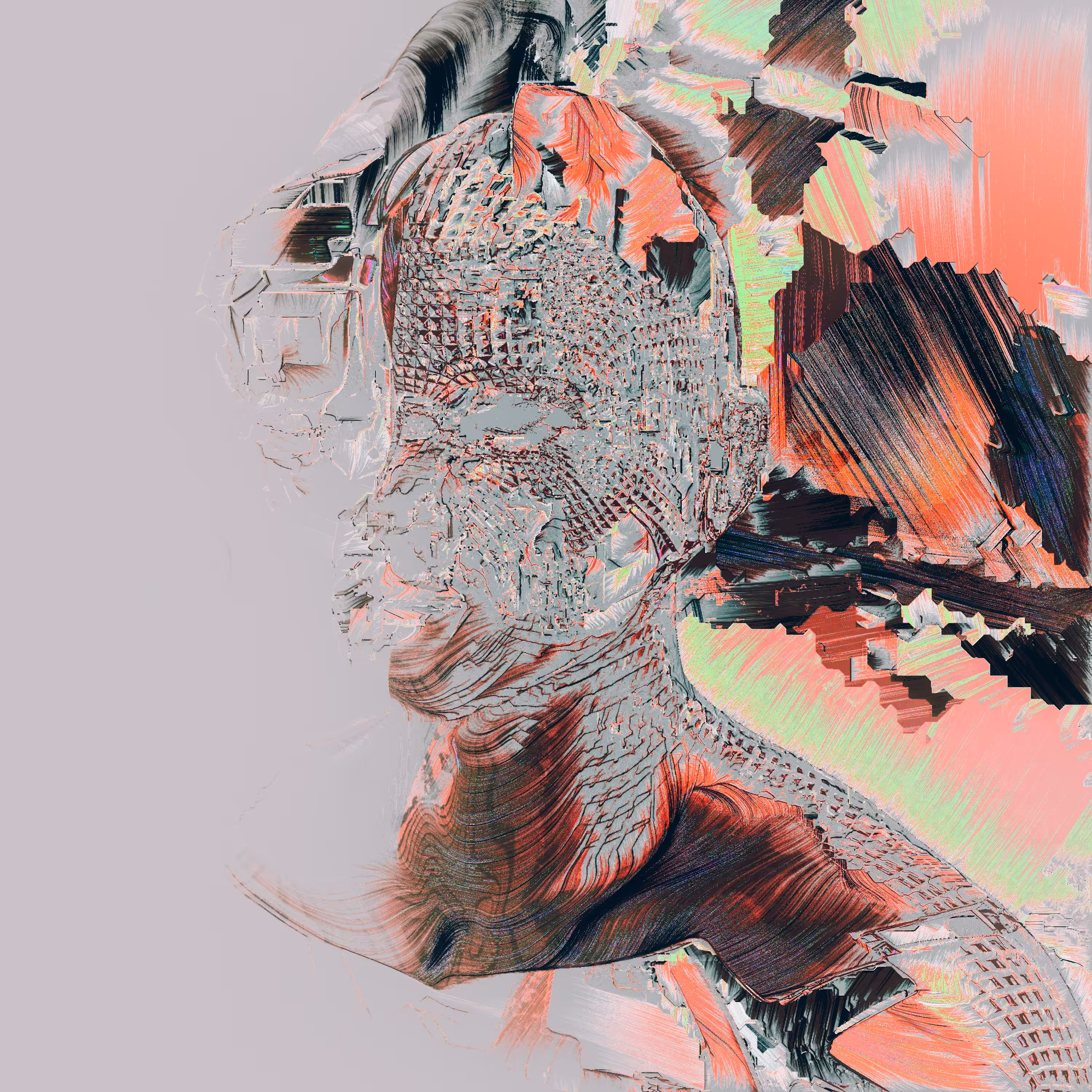 Figure w/ generative lines