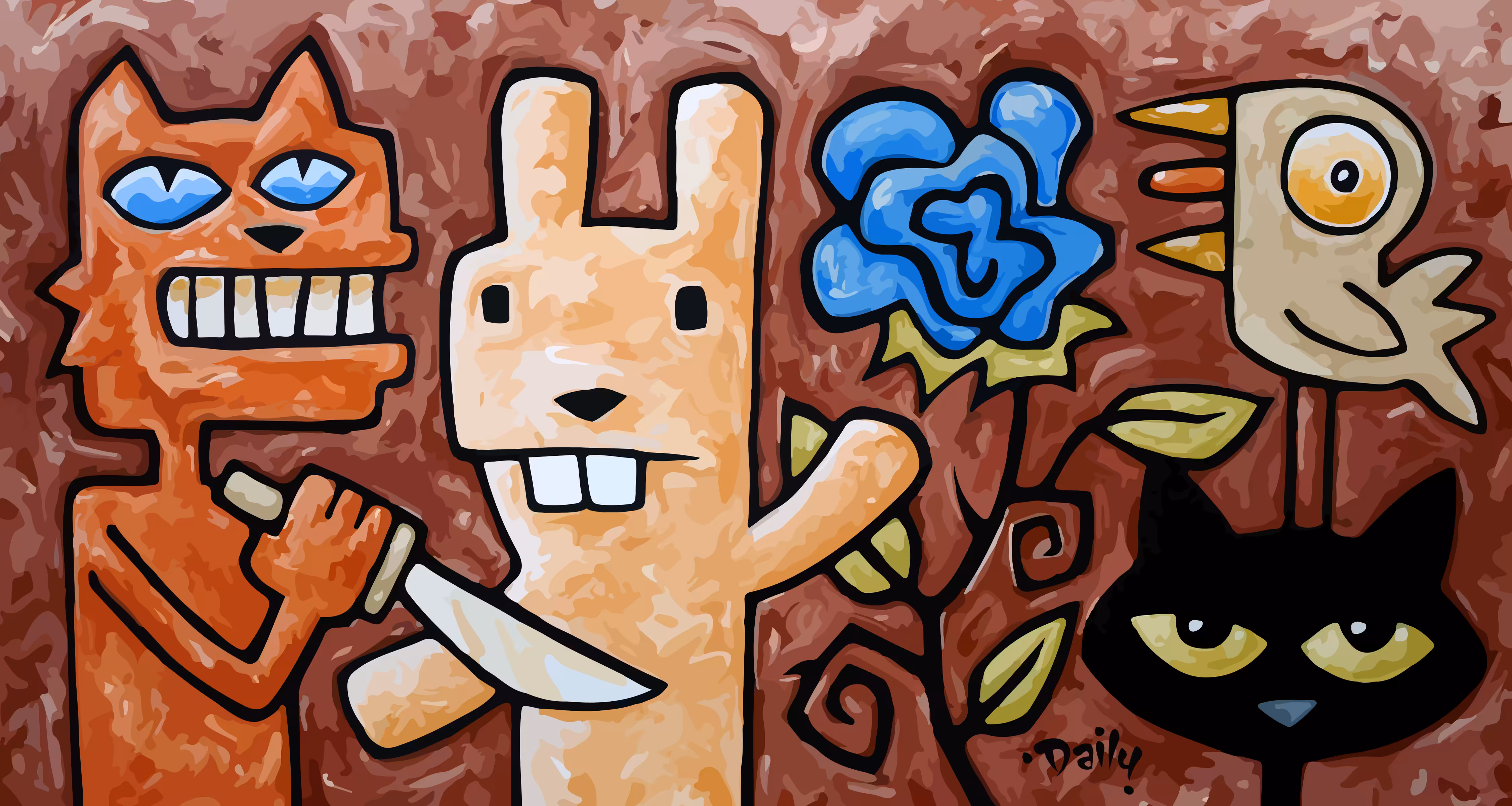 Bunny's Blue Flower