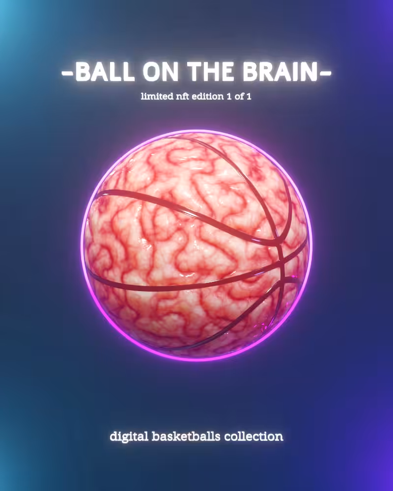 Digital Basketballs - NFT #14 "BALL ON THE BRAIN"