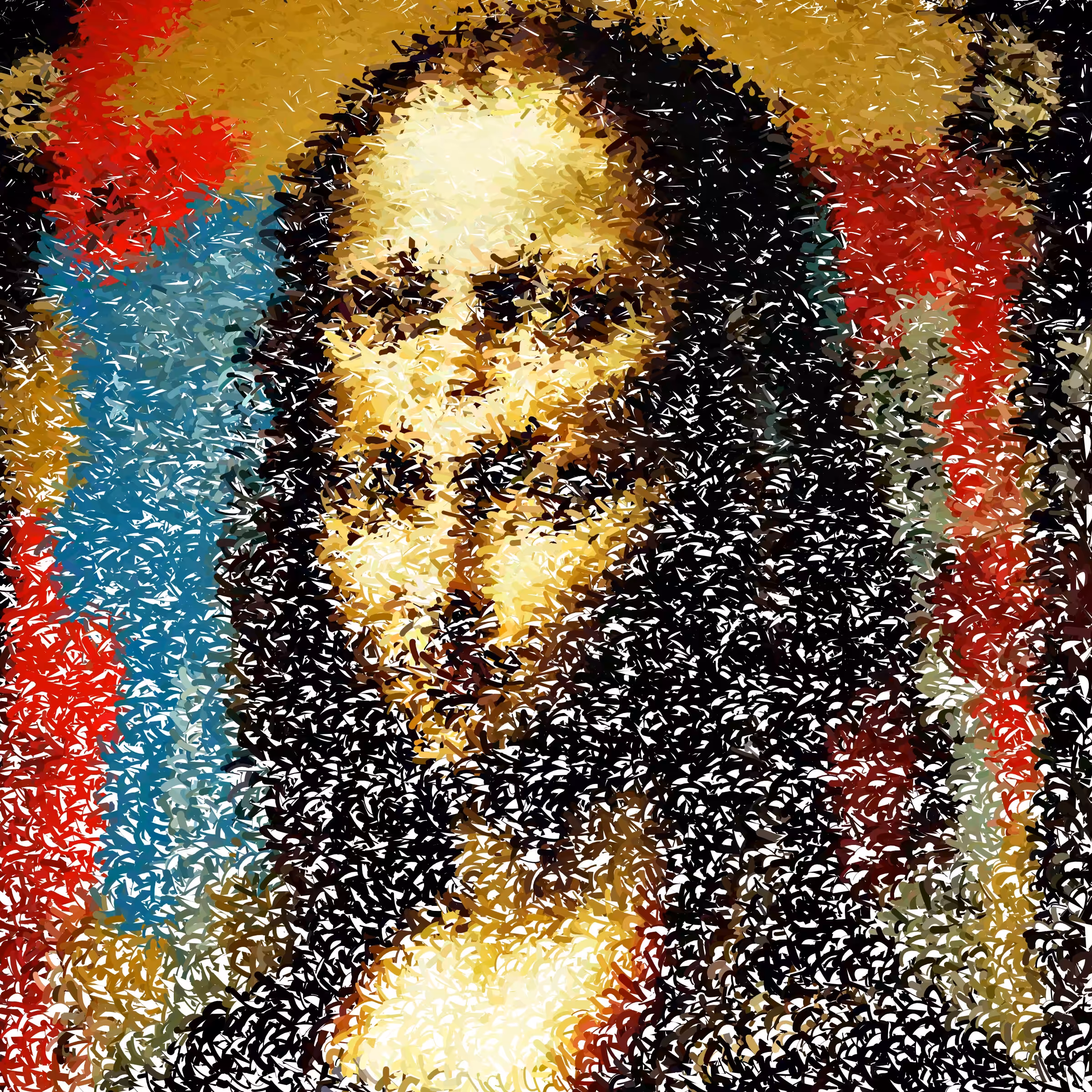 Generative Arts: Glitch Madonna alias Mona Lista, Medium size Abstract Generative Art From ArtH2O 2023