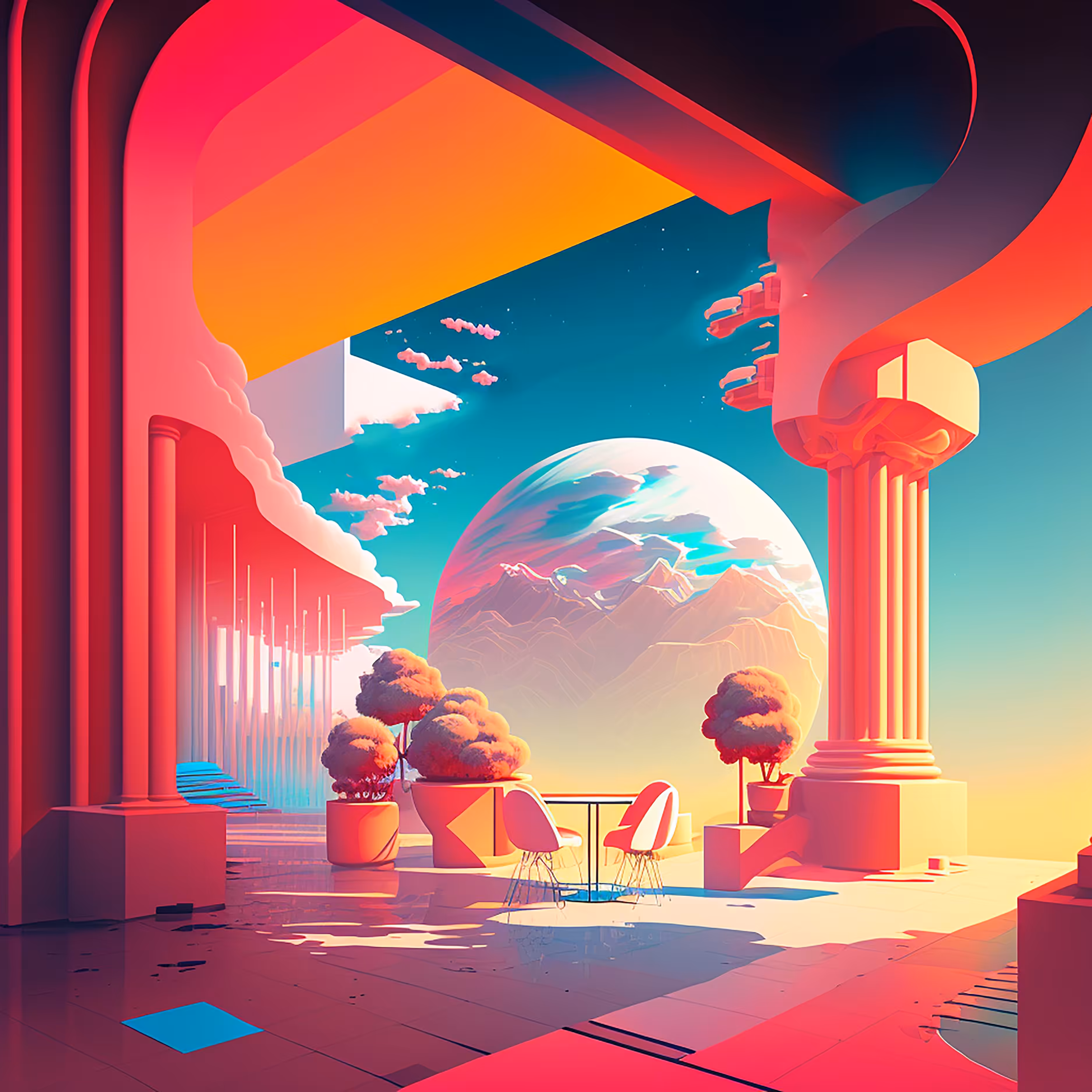 balconies.: holographic view.
