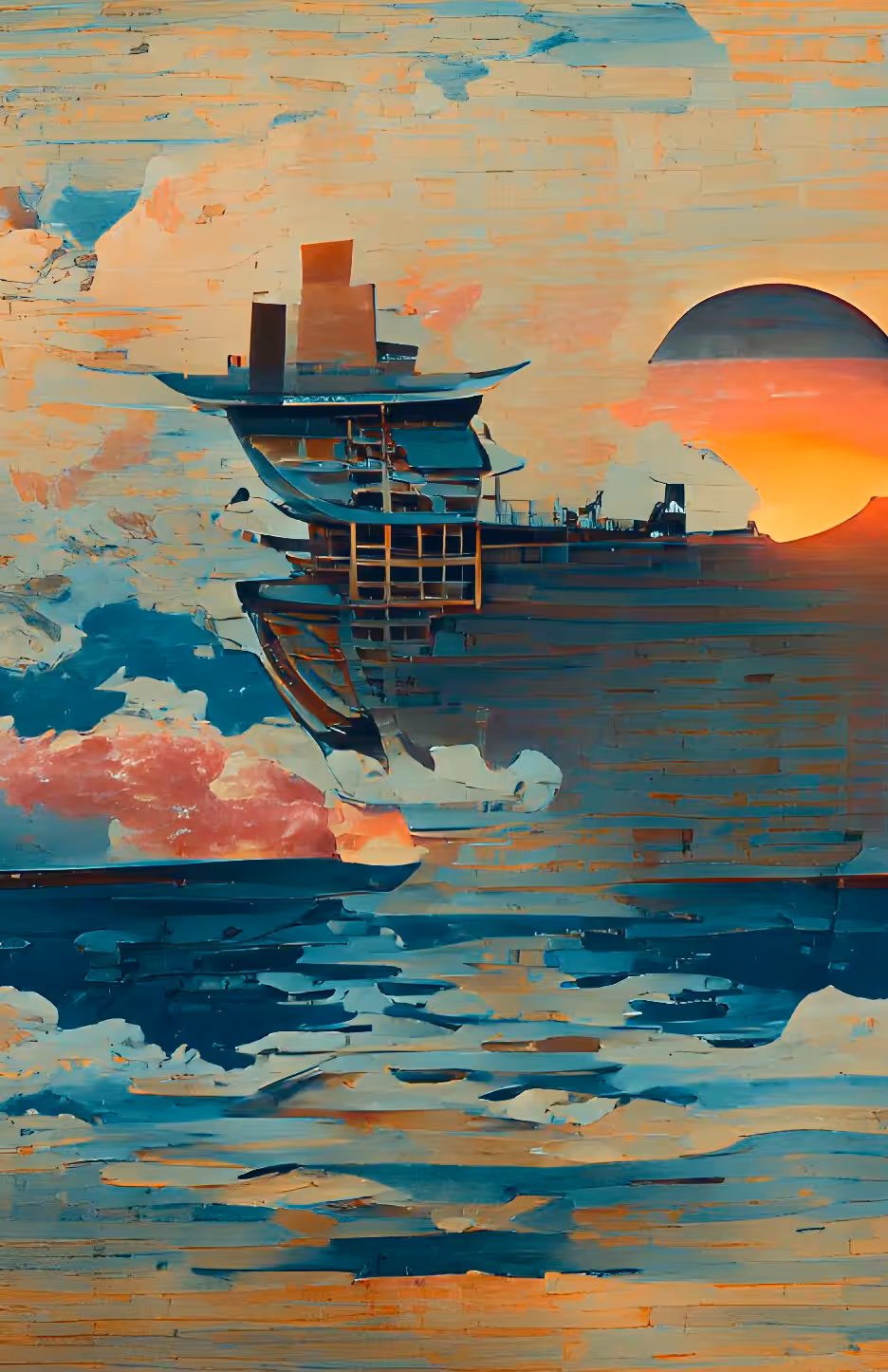 sunset on the beach