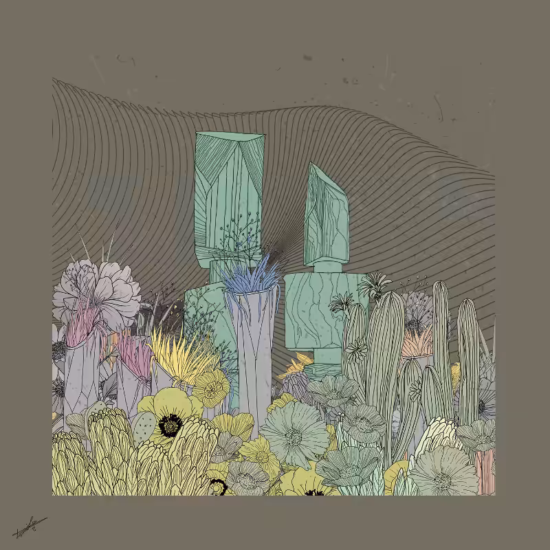 Garden of Lines #Rocks_Blooms #16