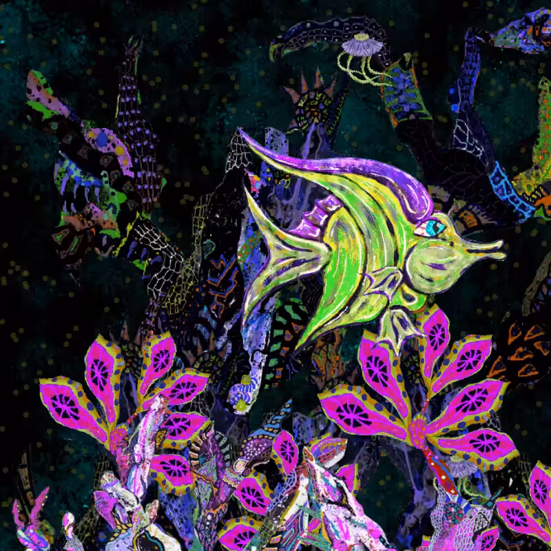 The Purple Crested Angelfish