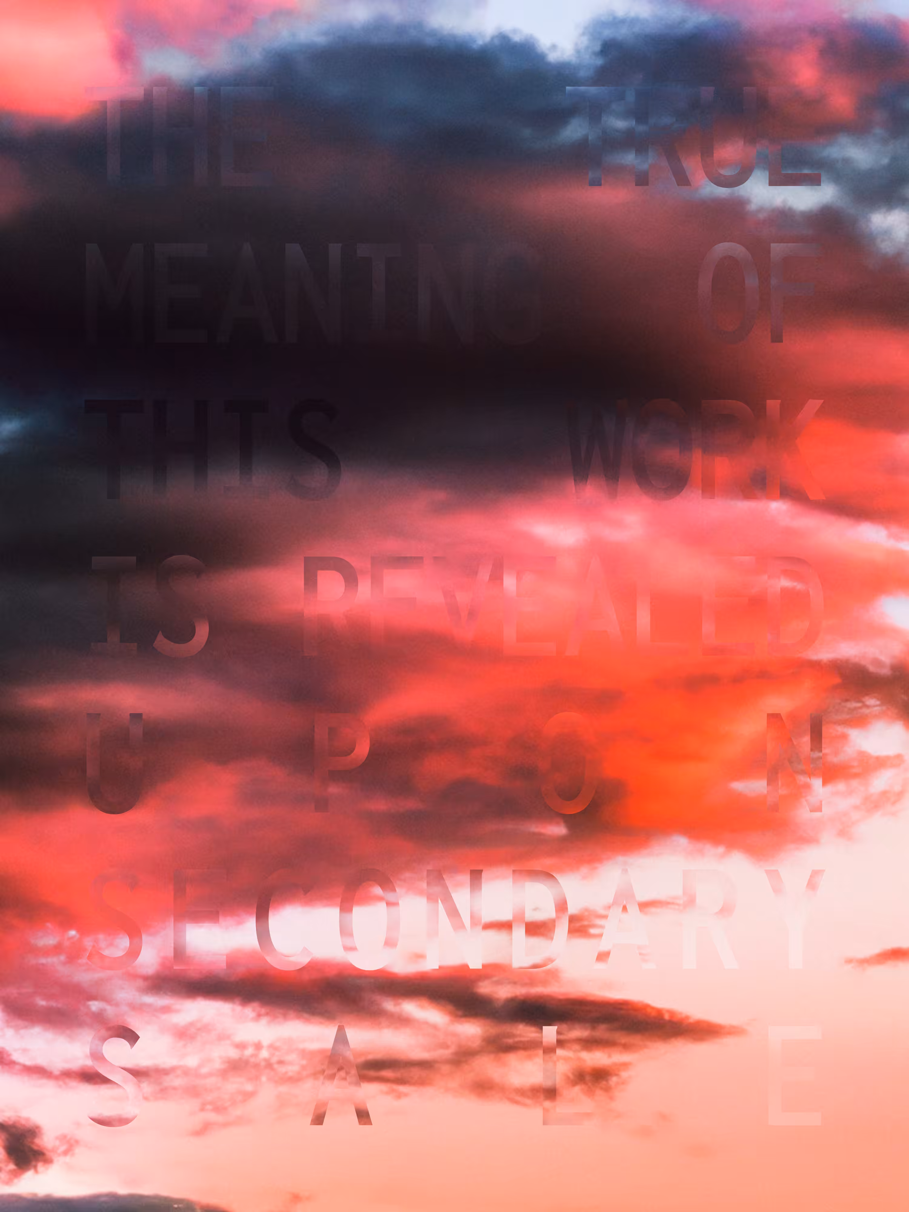 REVELATIONS: (THE TRUE MEANING OF THIS WORK IS REVEALED UPON SECONDARY SALE)