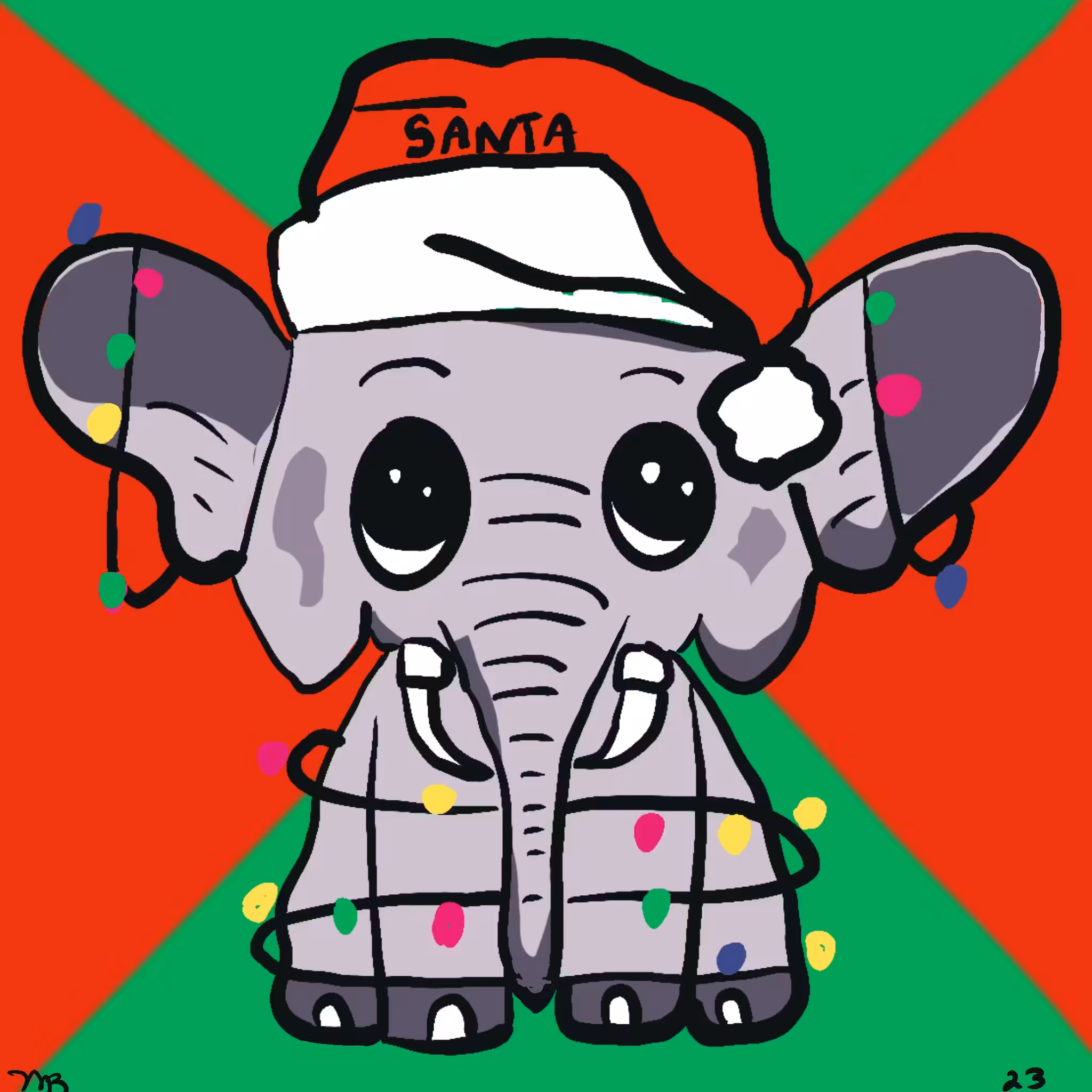 Santa Elephant 