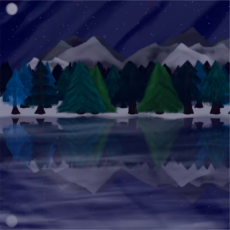 Moony Winter Lake #32