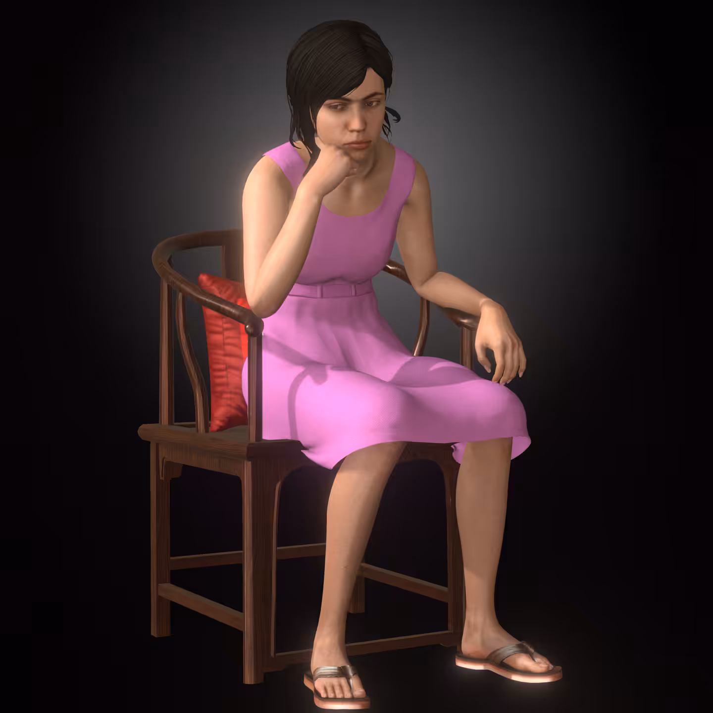 Spinner Lady Without Her Spinner