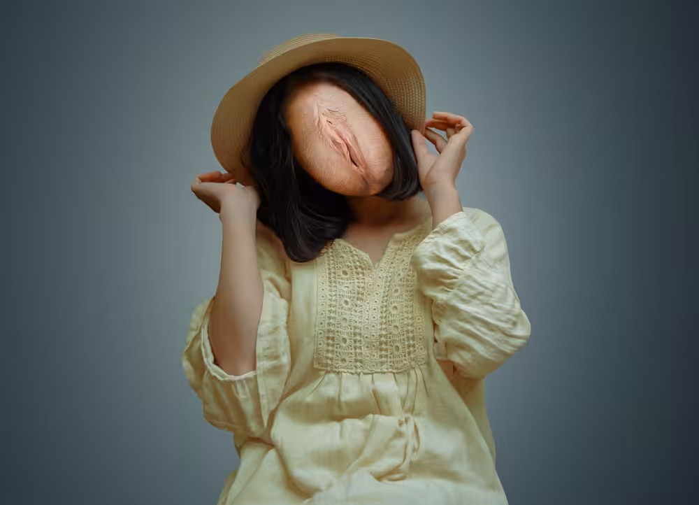 The woman with the cute hat