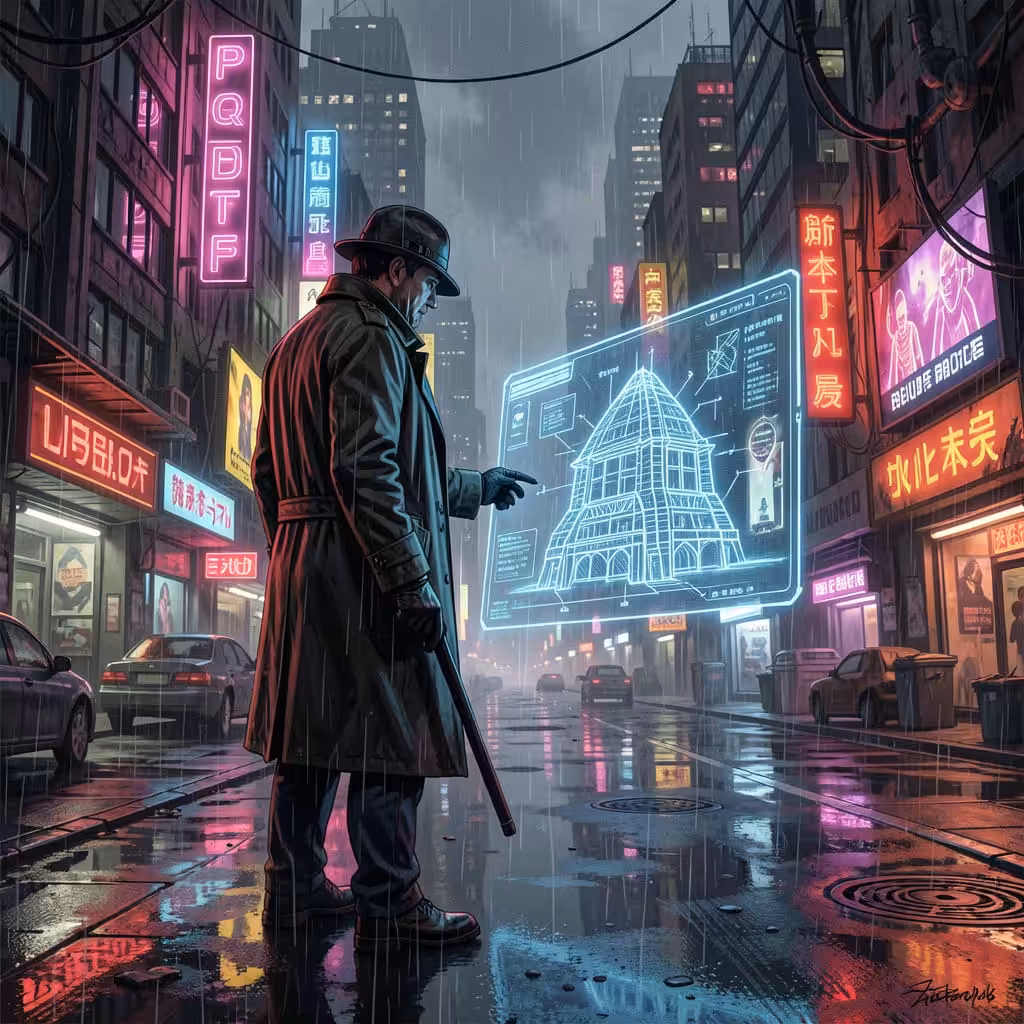 NightCafe Creations: Alley Detective 3