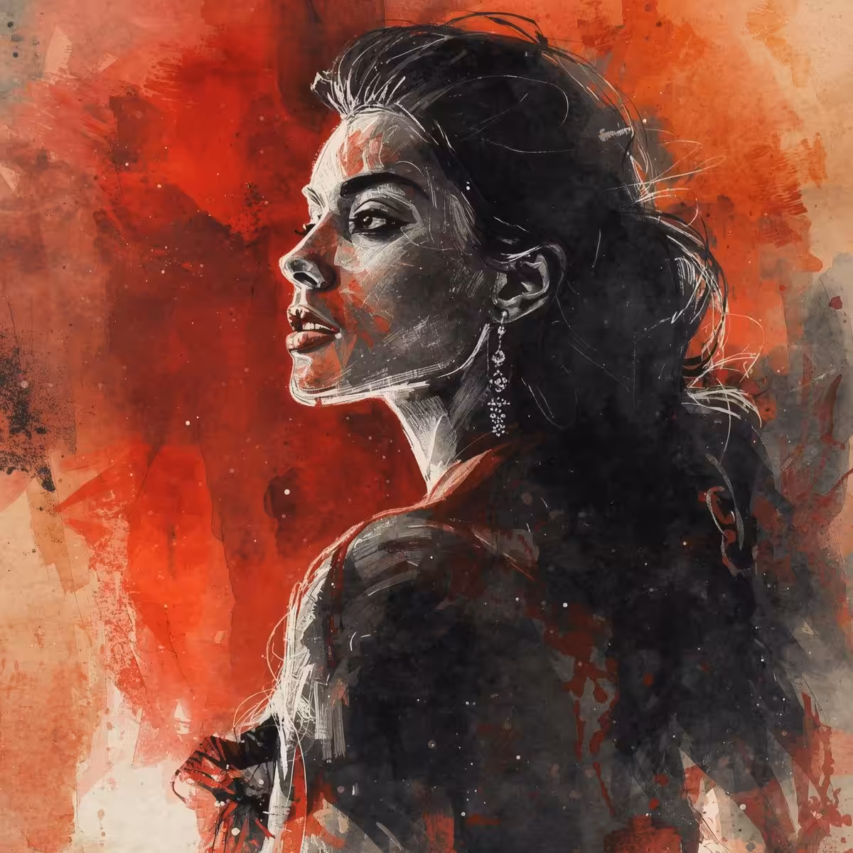Face in Red Flame