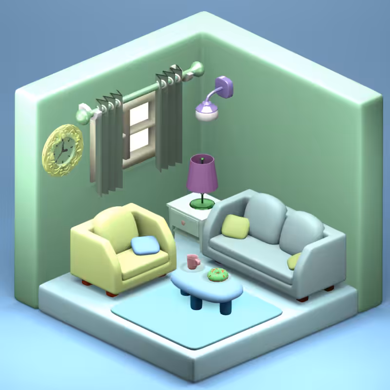 3D Fantasy Living room #28