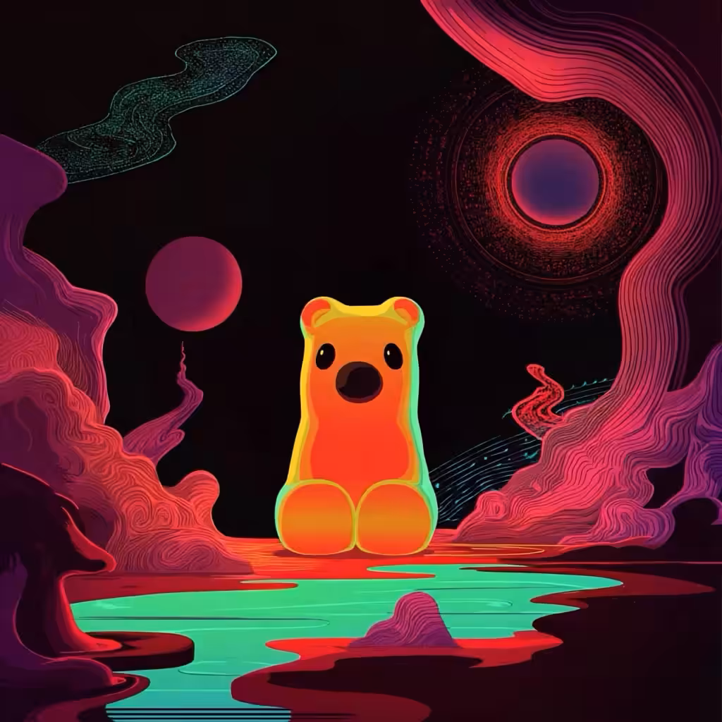 Ai Bear Art from GummyLSD: LSDGB: The Orange Tranquility