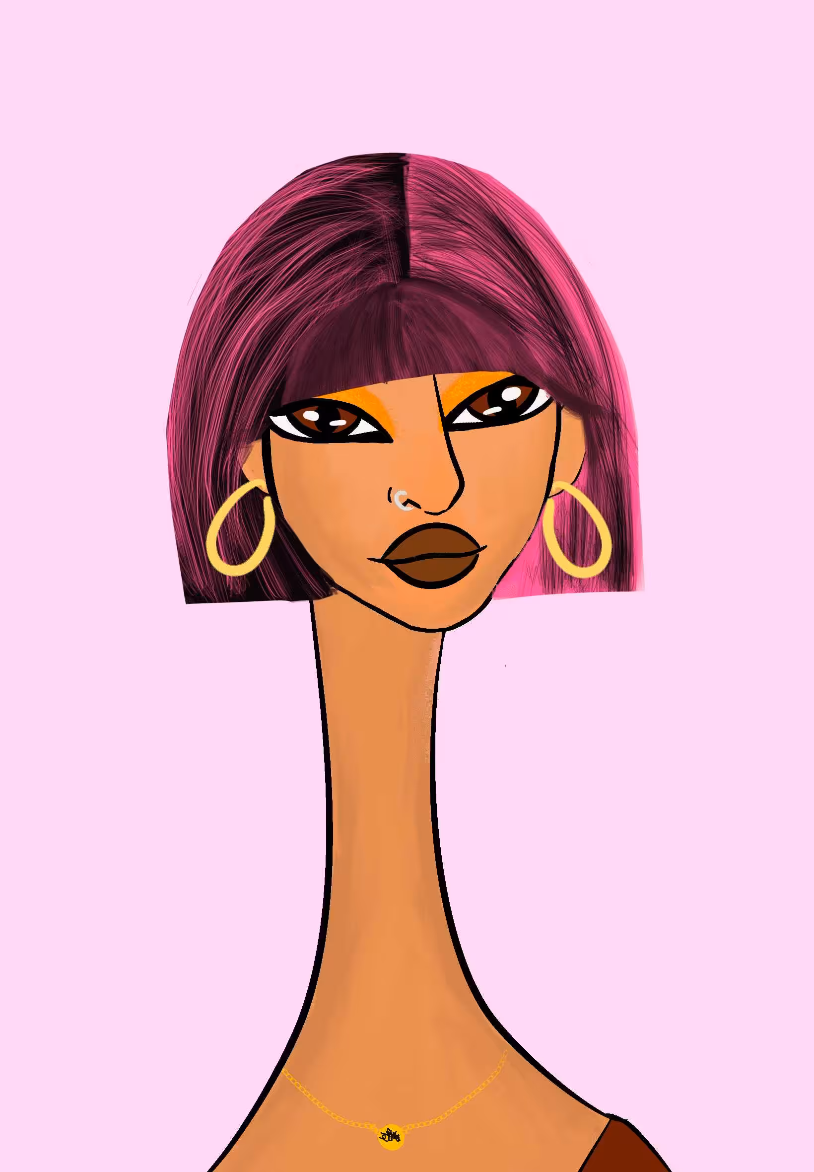 Long Neckie Lady #96