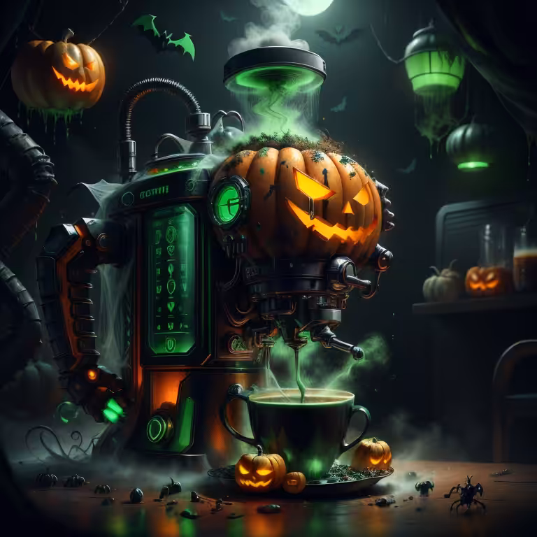 Spooky Halloween Coffee Machine