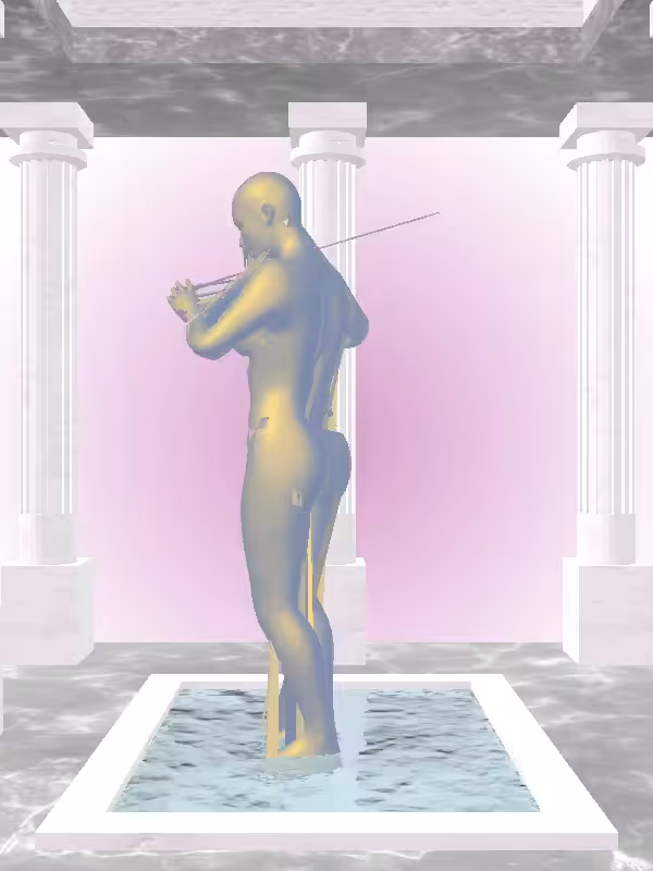 HeavenComputer: The Robotic Sunlit Cobalt Woman #6390