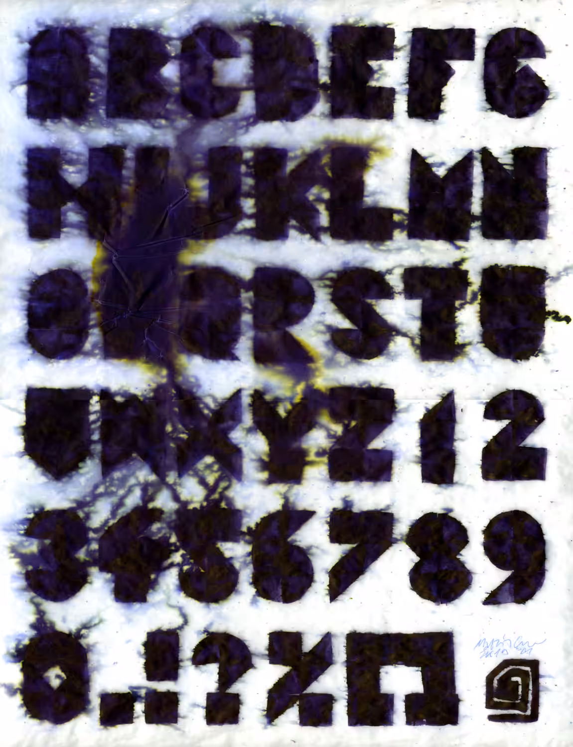 Compact Font with Rain Intervention