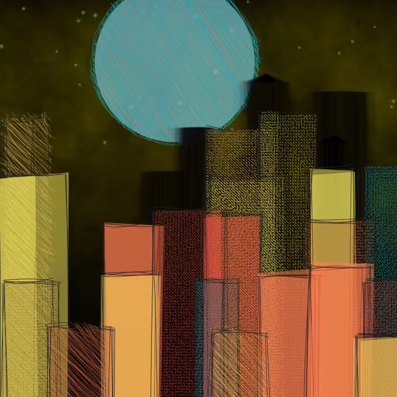hastily-drawn cityscape sketch #83