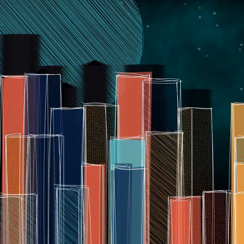 hastily-drawn cityscape sketch #80