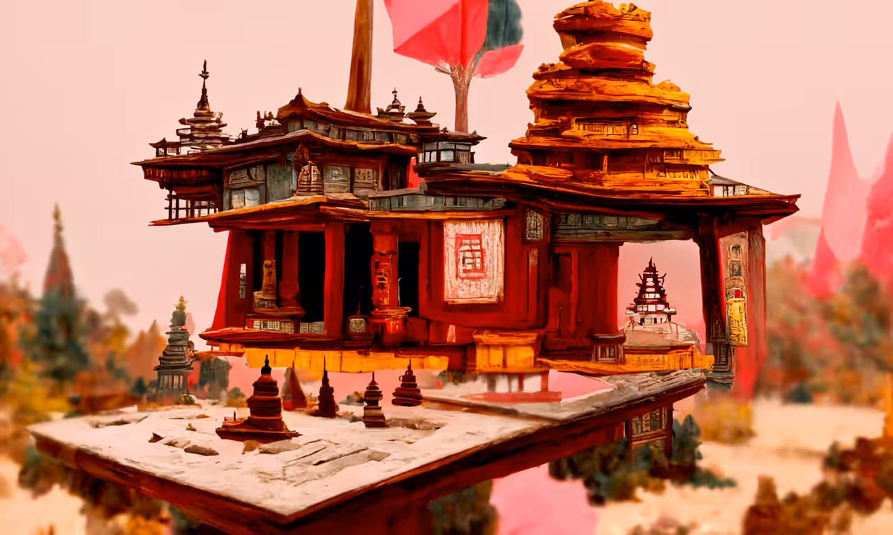 Pagoda Floatera at Sunset